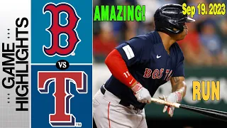 Texas Rangers vs Boston Red Sox September 19, 2023 GAME Highlights -MLB Highlights | MLB Season 2023