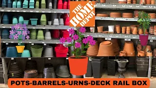 🌻THE HOME DEPOT COLORFUL POTS DECK PLANTERS AND URNS | SHOP WITH ME #thehomedepot #urns #planters