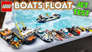 LEGO BOATS that FLOAT!? JET TEST!!