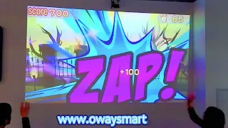 Owayboard Interactive Wall Projection Smash Ball Games in Ball Pool for Kids Playing Area