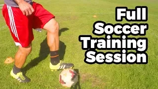 Complete Soccer Training Routine Session - Improve Dribbling, Passing, Juggling, & Fitness