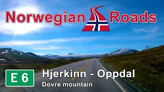 Driving E6 Hjerkinn - Oppdal | Dovrefjell mountain | Norwegian Roads 4K UHD