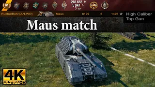 Maus video in Ultra HD 4K🔝 8199 dmg, 6 kills, 1496 exp, 1640 block 🔝 World of Tanks ✔️