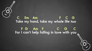 Can't help falling in love - Elvis Presley [Lyrics And Chords] Guitar Playalong Lesson