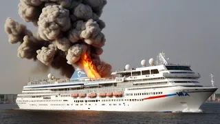 Tragic! Russian cruise ship carrying 100 selected soldiers destroyed by Ukrainian special forces