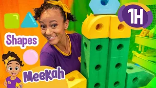 Meekah Builds the TALLEST Block Tower | YELLOW VS GREEN | Blippi and Meekah Kids TV