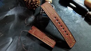 cara membuat tali jam tangan kulit custom / making a leather strap watch by.cervos