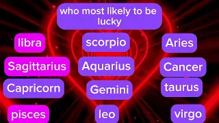 who most likely to // zodiac signs