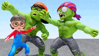 Nick vs Tani Troll Misst vs Zombie ,Nick Hulk Defending Tani Mist From Zombie Hulk - Funny Animation