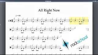 All Right Now Hot Rocks Rockschool Grade 1 Drums