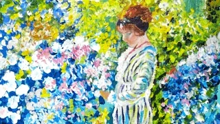 How to paint an impressionist Lady In a Garden   a step by step tutorial