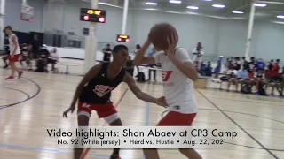 Video highlights: Class of 2025 Shon Abaev vs. Hustle at 2021 CP3 Rising Stars