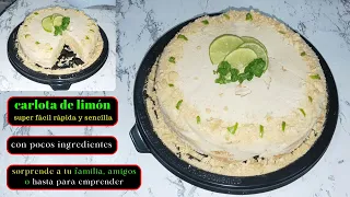 postre: carlota de limón🍋 super fácil y rápida de preparar disfruta con la familia😋amigos o emprende