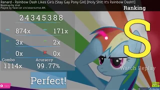 osu! | Vaxei | Renard - Rainbow Dash Likes Girls [Holy! It's Rainbow Dash!!] 99.77% 1ST FC 413pp #1