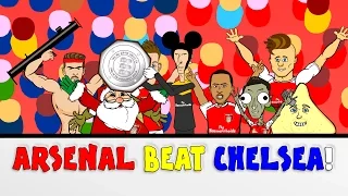 Wenger BEATS Mourinho Arsenal vs Chelsea 1-0 Community Shield 2015(Cartoon Goals Highlights)