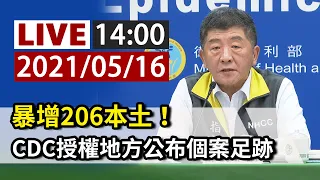 【完整公開】LIVE 今暴增206本土！｜指揮中心授權地方政府公布確診個案足跡