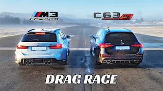 BMW M3 Touring 🆚 Mercedes AMG C 63 S E-Performance - Drag Race