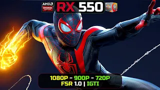 RX 550 2GB | Marvel's Spider Man Miles Morales | 1080P - 900P - 720P | FSR 2.1 | IGTI