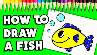 HOW TO DRAW A TROPICAL FISH FOR KIDS! (Easy Step By Step Drawing Lesson | QUICK DRAW #5)