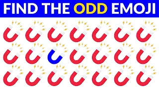 Find the Odd Emoji 🧲 | Test Your Eyes | Emoji Quiz