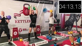 Denis Vasilev Kettlebell Sport Jerk 24kg 207reps in 10min