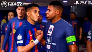 FIFA 22 PS5 | Barcelona Vs PSG Ft. Lewandowski, Raphinha, | UEFA Champions League | 4K Gameplay