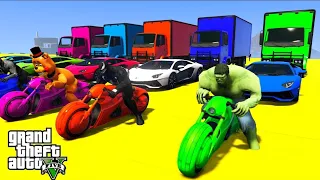 GTA V Epic New Stunt Race ForCar Racing Challenge by Super Car,Helicopter and Monster 🚒