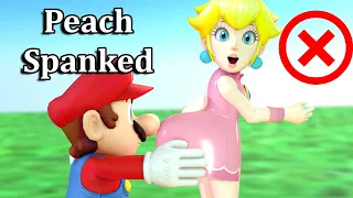 Peach eats a mushroom and gets slapped to normal size  #supermario #princesspeach #bowser