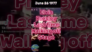 Elvis Presley - Last time walking off stage June 26th 1977