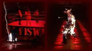 Kane Demonstrates His Powers & Sets TV Crew Member On Fire! 3/23/98