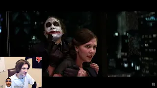 xQc reacts to The Dark Knight - Now I'm always smiling scene