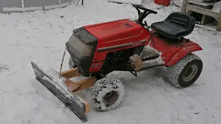 DIY SNOW PLOW on Lawn tractor MTD
