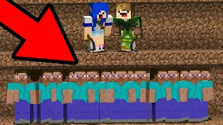 1.000 FÃS vs. EU EMBAIXO DA TERRA (SOTERRADOS MINECRAFT)