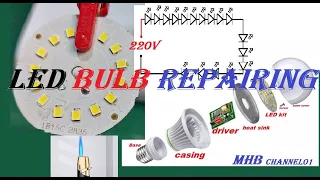 Repair LED light by replace chips /How to Easily Repair LED Bulb at Home with Minimal Expenses"