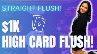 🤎 STRAIGHT FLUSH! $1K HIGH CARD FLUSH AT GREEN VALLEY RANCH CASINO!