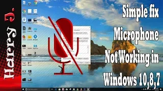 Fix Microphone Not Working in Windows 10,8,7