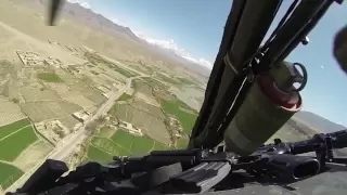 Kiowa Warriors Take Off From Bagram Airfield for Recon Mission - OH-58 Kiowa Warrior Helicopter