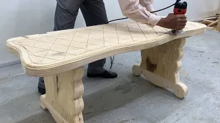 Creative Woodworking Ideas And Skills Of A Carpenter // Build A Sturdy Bench For Your Garden