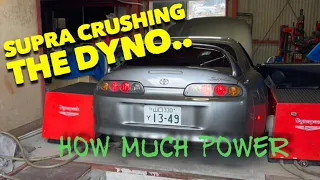 JZA80 Supra With Hybrid Twins Turbos On Dyno!