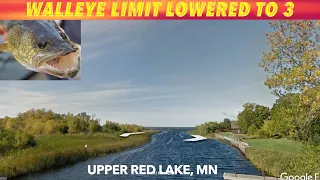 Walleye Limit Lowered To 3 On Upper Red Lake, Minnesota