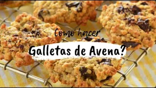 Como hacer galletas de avena SUPER FACIL.