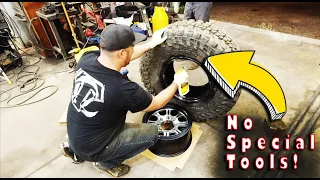 How to mount a tire on a rim by hand!