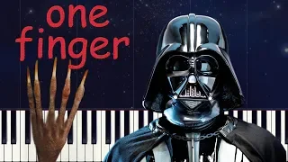 IMPERIAL MARCH - Star Wars / one finger EASY piano tutorial (melodica tutorial)