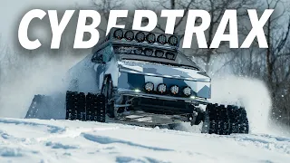 I Made A Cybertruck Actually Look Cool - PUTTING SNOWTRACKS ON MY CYBERTRUCK - ft. HeavyDSparks