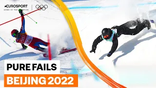 'Really nasty fall! | Pure Olympics Fails | Winter Olympics 2022