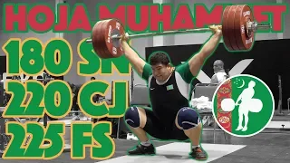 Hoja Muhammet Heavy Training (180kg Snatch + 220kg C&J + 225kg FS) - 2017 WWC [4k 60]