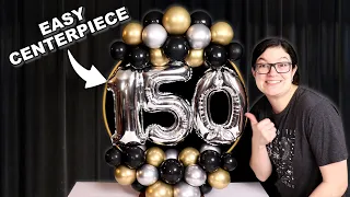 Balloon Number Hoop Centerpiece