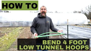 How to Make 4 Foot Low Tunnel Hoops | DETAILED Step by Step to a 4-ft Bender