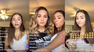 kenzie & maddie ziegler insta live 11-10-18