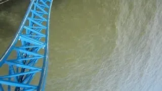 Iron Shark front seat on-ride HD POV Galveston Island Historic Pleasure Pier